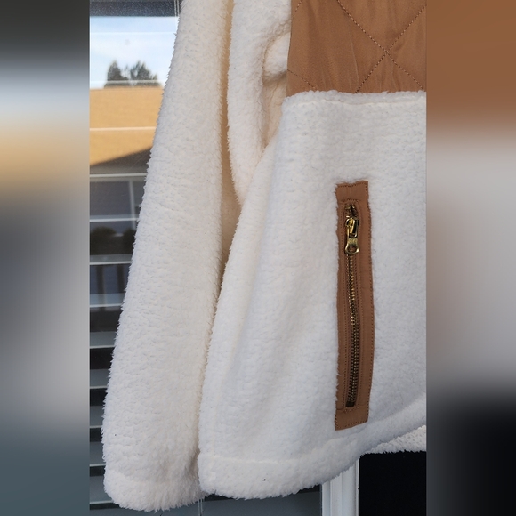 J CREW Quilted sherpa fleece half-zip pullover Sz M - Picture 6 of 12